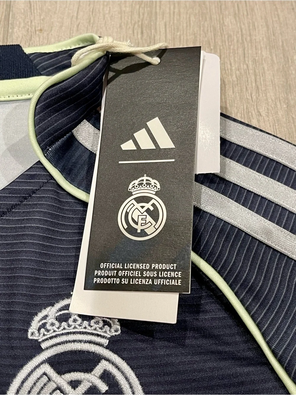 NWT Adidas Real Madrid Away Jersey Youth 9-10Y 140 Navy Aeroready Soccer Shirt